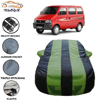 MoTRoX Car Cover For Maruti Suzuki Eeco (With Mirror Pockets)(Green, Blue)