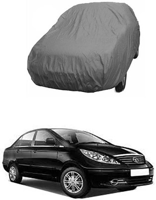 THE REAL ARV Car Cover For Tata Manza (With Mirror Pockets)(Grey)
