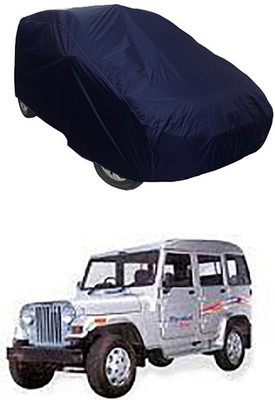 THE REAL ARV Car Cover For Mahindra Marshal (With Mirror Pockets)(Blue)