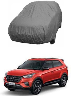 THE REAL ARV Car Cover For Hyundai Creta (With Mirror Pockets)(Grey)