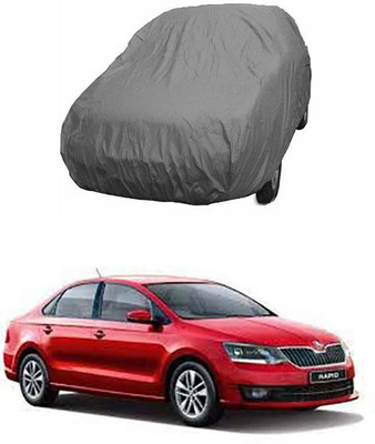 WildKraftZ Car Cover For Skoda Rapid (Without Mirror Pockets)(Grey)