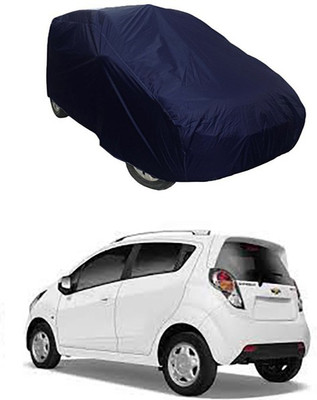 WildKraftZ Car Cover For Chevrolet Beat (Without Mirror Pockets)(Blue)