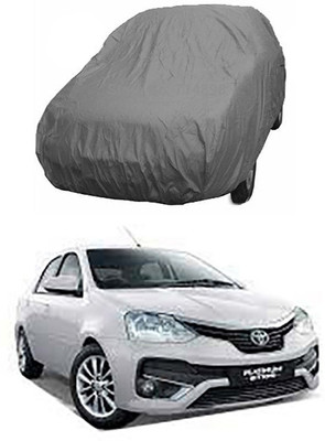 WildKraftZ Car Cover For Toyota Etios (Without Mirror Pockets)(Grey)