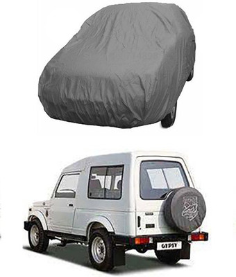 WildKraftZ Car Cover For Maruti Suzuki Gypsy MG-410 (Without Mirror Pockets)(Grey)