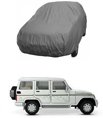 THE REAL ARV Car Cover For Mahindra Bolero (With Mirror Pockets)(Grey)