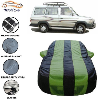 MoTRoX Car Cover For Toyota Qualis (With Mirror Pockets)(Green, Blue)
