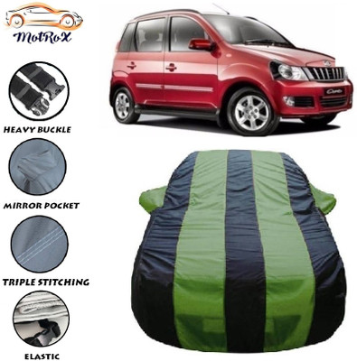 MoTRoX Car Cover For Mahindra Quanto (With Mirror Pockets)(Green, Blue)