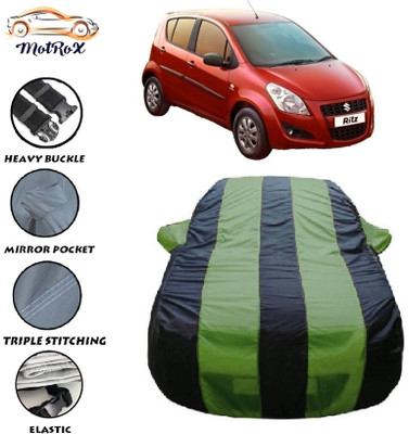 MoTRoX Car Cover For Maruti Suzuki Ritz (With Mirror Pockets)(Green, Blue)