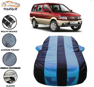 MoTRoX Car Cover For Chevrolet Tavera (With Mirror Pockets)(Blue)