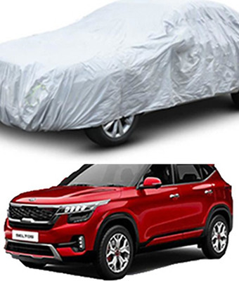 THE REAL ARV Car Cover For Kia SELTOS (With Mirror Pockets)(Silver)