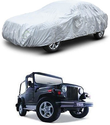 THE REAL ARV Car Cover For Mahindra Thar (With Mirror Pockets)(Silver)