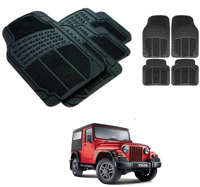 After cars Rubber 3D Mat For  Mahindra Thar(Black)