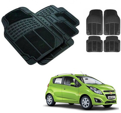 After cars Rubber 3D Mat For  Chevrolet Beat(Black)