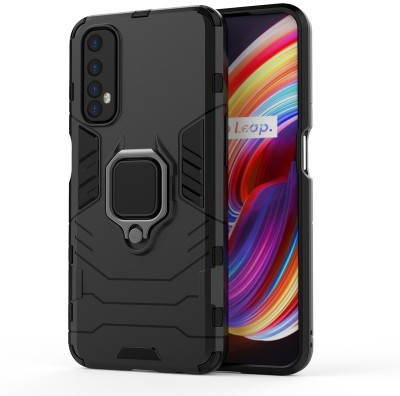 Glaslux Back Cover for Realme Narzo 30 4G(Black, Ring Case, Pack of: 1)