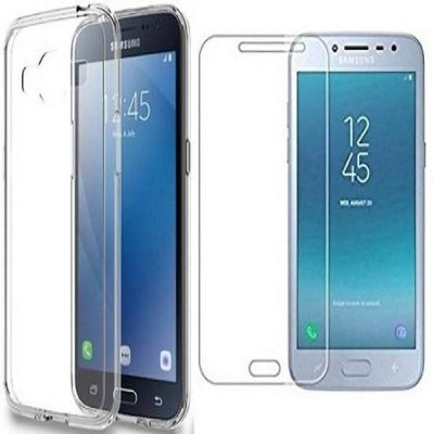 INT Back Cover for SAMSUNG GALAXY J2 2016 BACK COVER & TEMPERED GLASS(Transparent, Shock Proof)