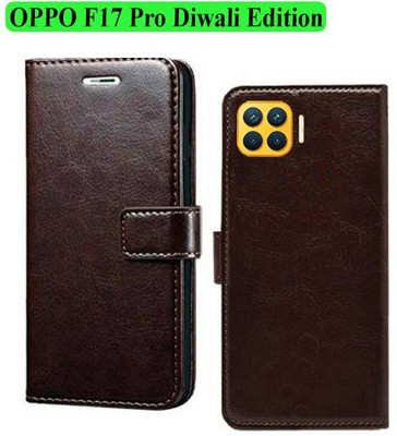 Wynhard Flip Cover for OPPO F17 Pro, OPPO F17 Pro Diwali Edition(Brown, Grip Case, Pack of: 1)