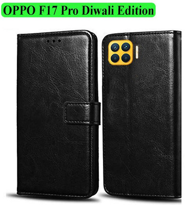Wynhard Flip Cover for OPPO F17 Pro, OPPO F17 Pro Diwali Edition(Black, Grip Case, Pack of: 1)