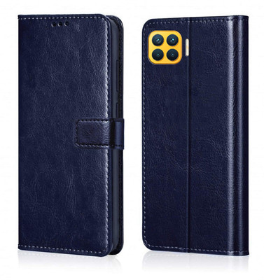 Flocculent Flip Cover for OPPO F17 Pro, OPPO F17 Pro Diwali Edition(Blue, Shock Proof, Pack of: 1)