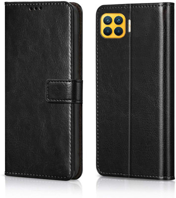 Flocculent Flip Cover for OPPO F17 Pro, OPPO F17 Pro Diwali Edition(Black, Shock Proof, Pack of: 1)