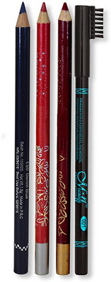 adbeni Eyebrow Liner, Lip Liner Combo Make Up Set Pack Of 4, GC166(4 Items in the set)