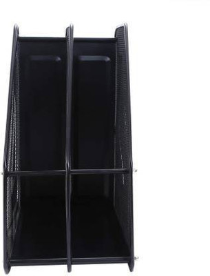 Cpixen 1 Compartments Metal File Rack for Office(Black)