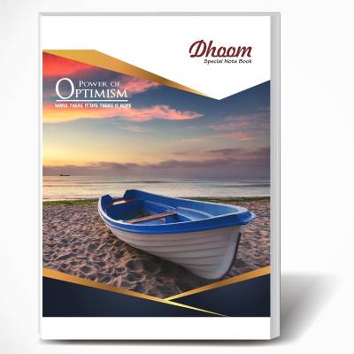 Dhoom 120 Pages A4 Note Book | Pack of 12 | Single Line Ruled A4 Size | 29 x 21 CM | A4 Registers | Notebook Copy for Students of School, College and Office Use | Combo Set of Notebooks Or Long Register A4 Note Book Single Line Ruled 120 Pages