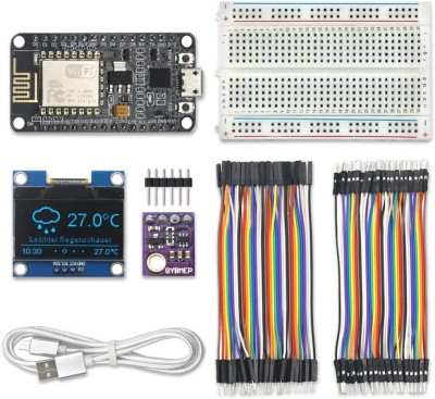Electrobot ESP8266 NodeMCU Weather Station Kit WiFi IoT Starter Kit Compatible with Arduino Raspberry Pi Educational Electronic Hobby Kit