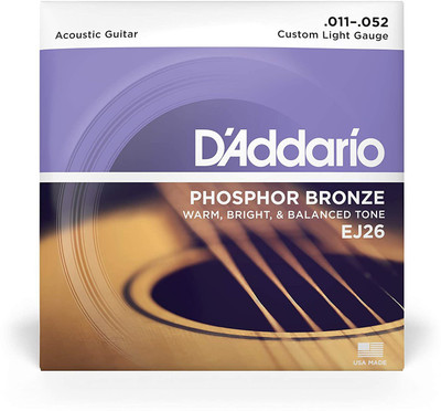 YEEN Acoustic EJ26 11-52 Custom Light gauge Phosphor Bronze Guitar String(6 Strings)