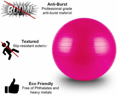 PAVITYAKSH Anti-Burst Exercise Gym Ball 75cm with Pump, Anti-Slip Balance Stability Ball Gym Ball(With Pump)