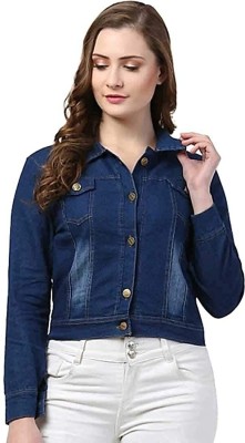 Zisim 3/4th Sleeve Solid Women Denim Jacket