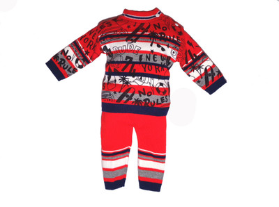 SAMJHO FASHION Baby Boys & Baby Girls Casual Sweater Pyjama(RED)