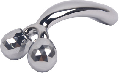 Sheling 3DM81 Y Shape Aluminium Microcurrent Face Platinum Roller 3DM81 Massager(Silver)