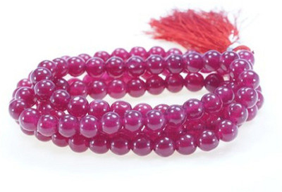 RATAN BAZAAR Ruby/Manik Beads Mala Natural Stones Manik Certified Astrological Purpose for unisex Beads Stone Chain