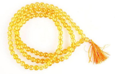 KUNDLI GEMS Yellow Sapphire Beads Natural Pukhraj Mala Astrological Purpose For unisex Beads Stone Chain
