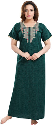 Mahaarani Women Nighty(Green)