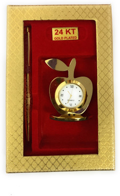 RELBEES 2 Compartments GOLD PLATED OFFICE SET(Gold)