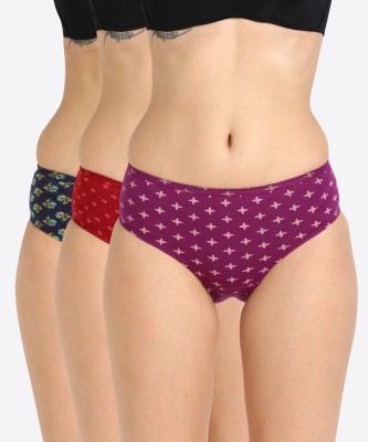 FRUIT OF THE LOOM Women Hipster Multicolor Panty (Pack of 3)