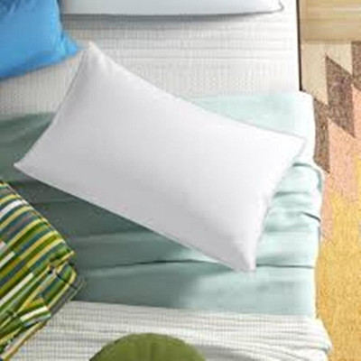 VJSTAR Polyester Fibre Solid Sleeping Pillow Pack of 1(White)