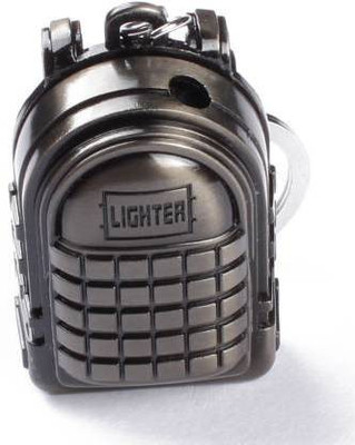 Kingdom ™ Latest PUBG Level 3 Armor Bag Design Pocket Size Lighter With Keychain And Metal Body Lighter | Perfect for Gifting Purpose - Lighters users Refillable Butane Premium Look Side Slider Level 3 Bag Windproof Jet Flame Cigarette Lighter Pocket Lighter(Grey)