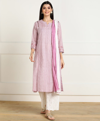biba-striped-kurta-palazzo-dupatta-set