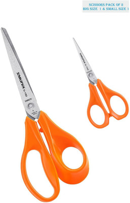 munix Stainless Steel Blades Scissors Pack Of 2 Pcs Scissors(Set of 2, Multicolor)