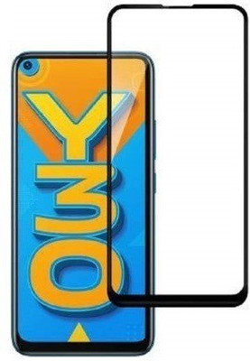 VDAT Edge To Edge Tempered Glass for Vivo Y30(Pack of 1)
