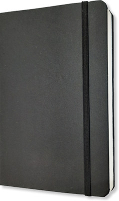 LRS Sketch Book A5 Size - Black Cover with Elastic Strap - 48 Sheets (96 Pages) 160 GSM Natural Cartridge Paper - Completely Handmade Sketch Pad(48 Sheets)