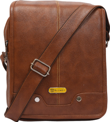 Niavaa Tan Sling Bag Shoulder Bags Travel Bag Crossbody Bags for Men Work Business - 10 Inch