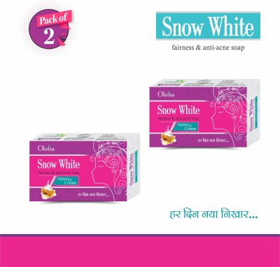 Snow White Soap for Fairness, Acne, Dark Circles, Pimples, Black Spots, Stretch Marks and Anti-Aging Soap(150 g)