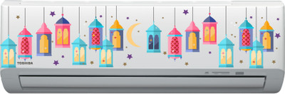 Psychedelic Collection 20 cm Multi Color Decorative Air conditioner Sticker - AC Sticker_PCAC133 Self Adhesive Sticker(Pack of 1)