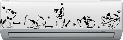 Psychedelic Collection 20 cm Multi Color Decorative Air conditioner Sticker - AC Sticker_PCAC75 Self Adhesive Sticker(Pack of 1)