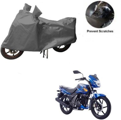 MOTOWORLD Waterproof Two Wheeler Cover for TVS(Flame SR125, Grey)