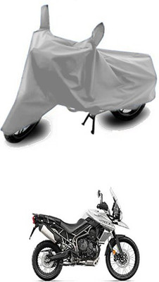 Wadhwa Creations Two Wheeler Cover for Triumph(Tiger 800 XCA, Silver)