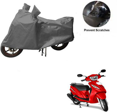 MOTOWORLD Waterproof Two Wheeler Cover for TVS(Wego, Grey)